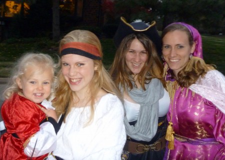We all dressed up as her pirate crew.