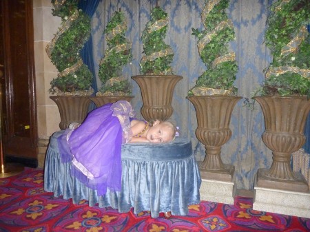 Resting where Cinderella had been.